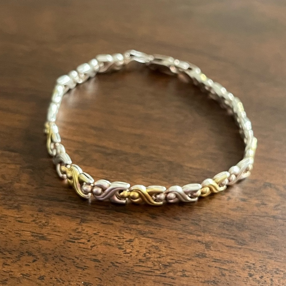 Vintage Gold Plated 925 Sterling Silver Bracelet Made in Italy